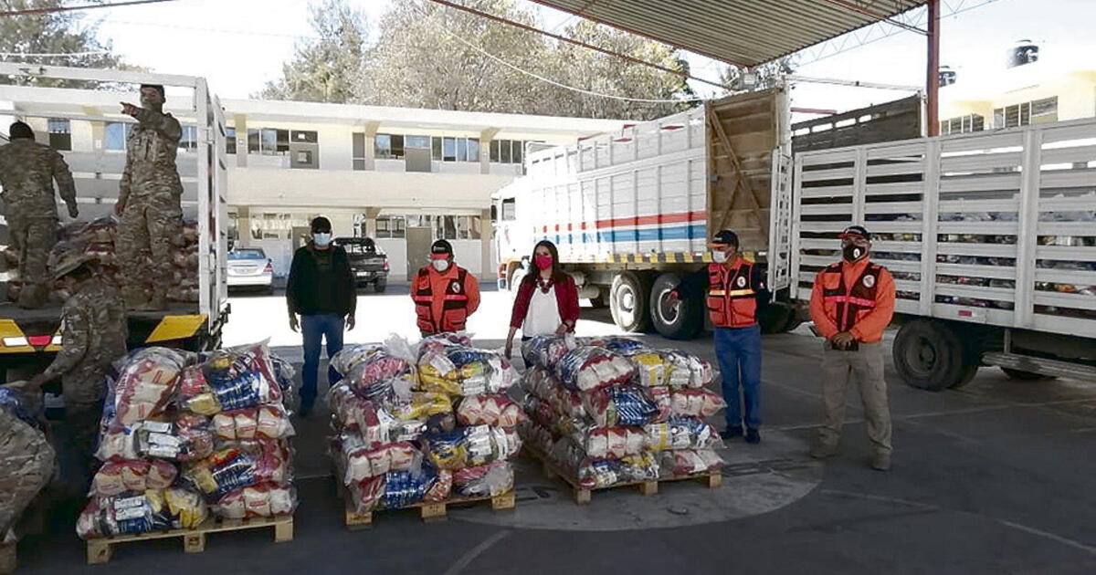 Empresarios de Arequipa entregan más de 40 toneladas de ayuda para