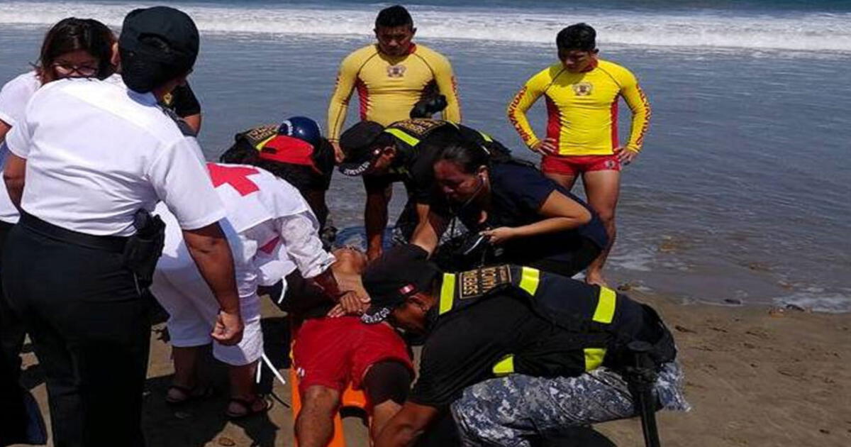 Piura Once personas salvan de morir ahogadas en playa de Máncora