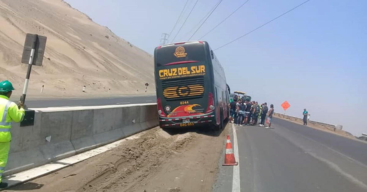 Accidentes de tránsito bus interprovincial de Cruz del Sur se despista