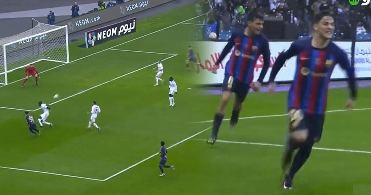 Gol Pedri Barcelona Vs Real Madrid Robert Lewandowski Se Junt Con