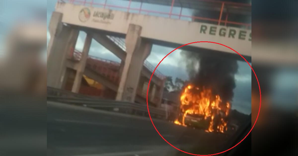 Pucallpa Bus Interprovincial Se Incendia En Plena Carretera VIDEO