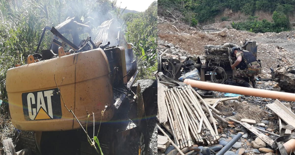 Puno Destruyen maquinaria usada para la minería ilegal valorizada en