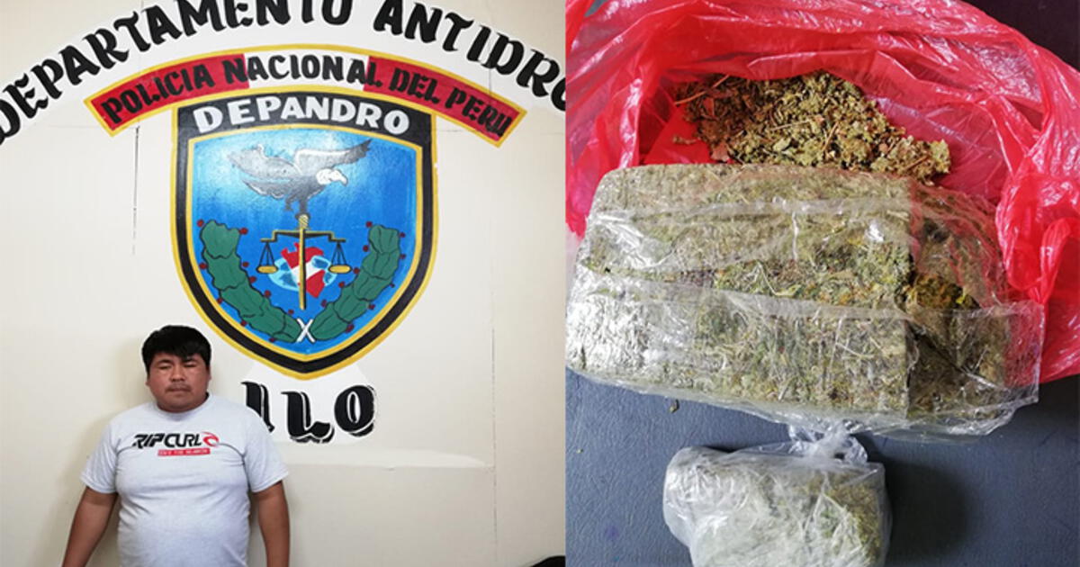 Moquegua Capturan A Microcomercializador Con Un Kilo De Marihuana En