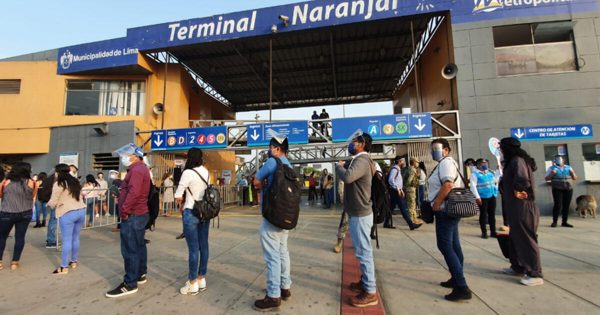 Metropolitano cuánto demora en promedio un viaje de Naranjal a la