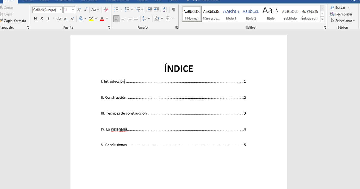 Cómo hacer un indice en word evat Respuestas La República