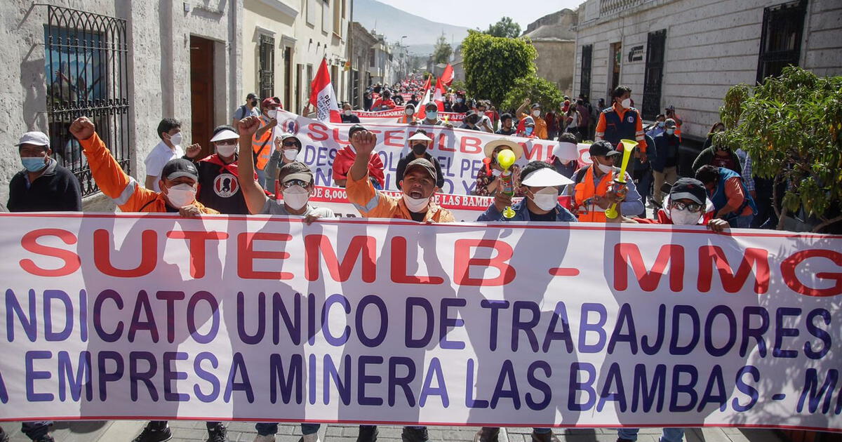 Arequipa Trabajadores De Mina Las Bambas Marchan Y Exigen Volver A