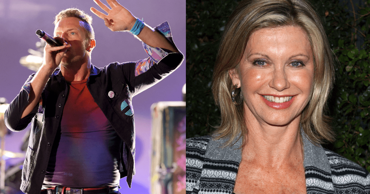 Olivia Newton John Coldplay rindió homenaje a la protagonista de