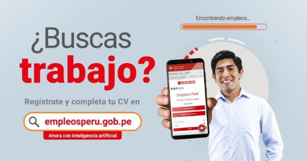 Bolsa de trabajo del MTPE ofrece más de 17 000 convocatorias laborales