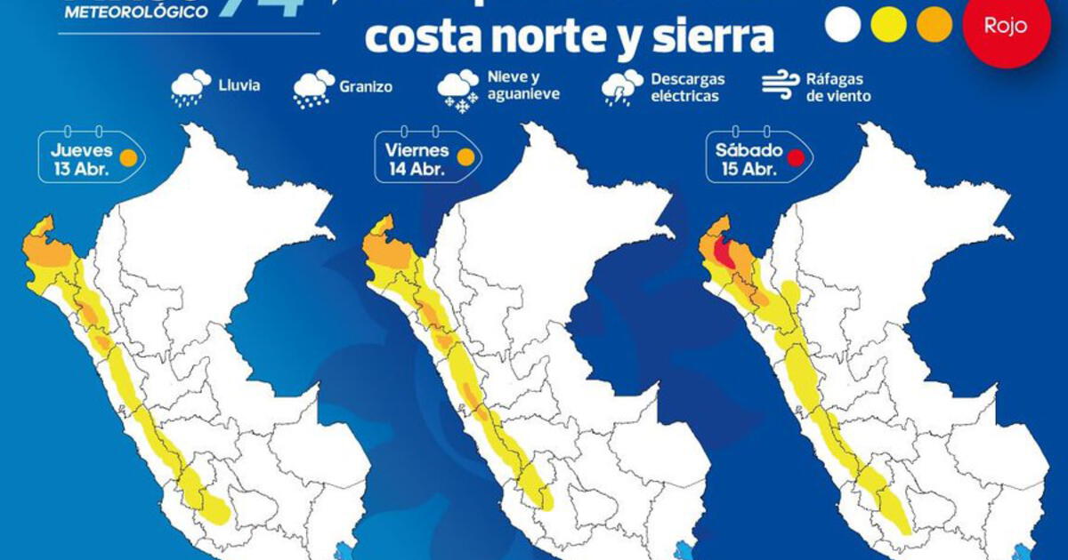 Lluvias En El Per Senamhi Alerta Lluvias Y Granizo De Extrema