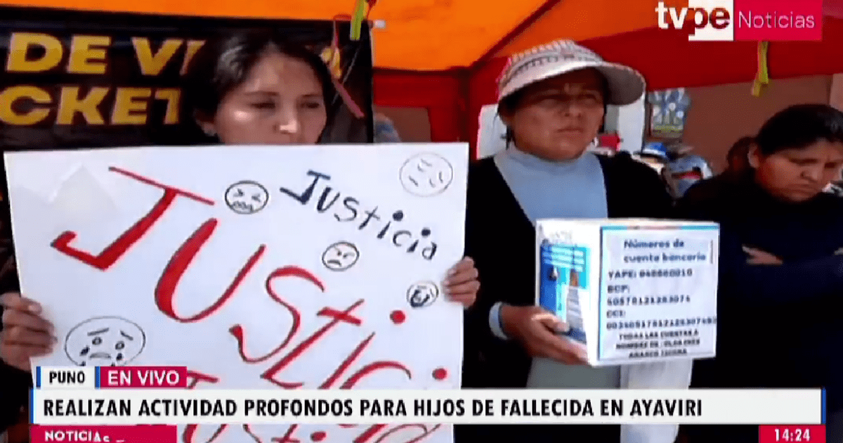 Puno familiares piden apoyo para los hijos de la enfermera víctima de