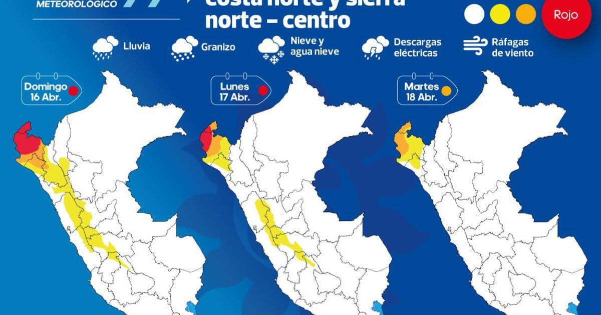 Senamhi Advierte Lluvias Nieve Y Granizo Hasta De Extrema Intensidad