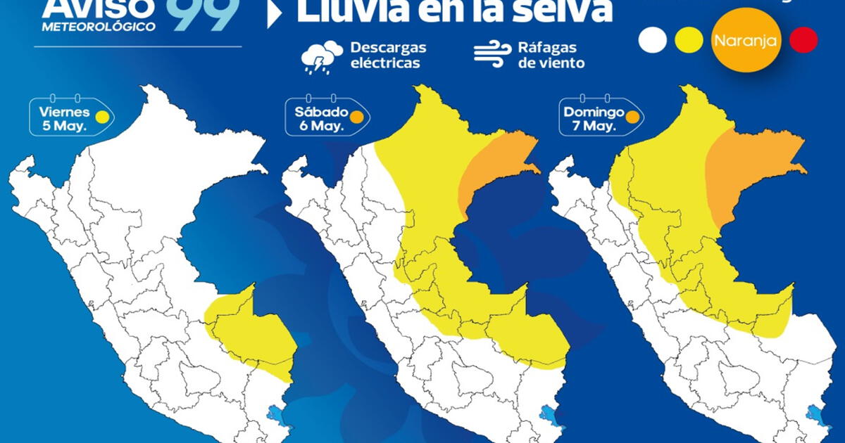 Senamhi Advierte De Descenso De Temperatura Y Lluvias Intensas En La