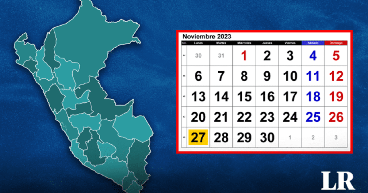 Feriado 27 de noviembre Cuál es la única región que tendrá festivo y