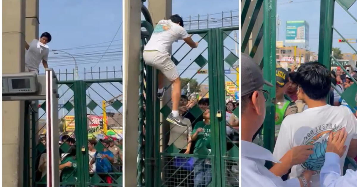 Examen de admisión UNI 2024 UNI joven postulante llegó tarde y trepó