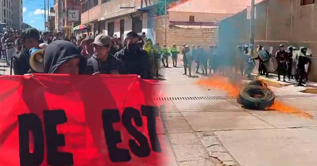 Huancavelica Estudiantes Se Enfrentan Con Polic As En Rechazo A