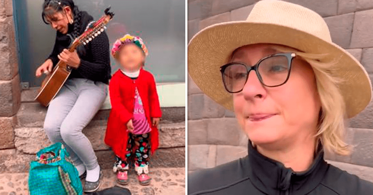 TikTok viral Turista francesa se quiebra al escuchar cantar a pequeña