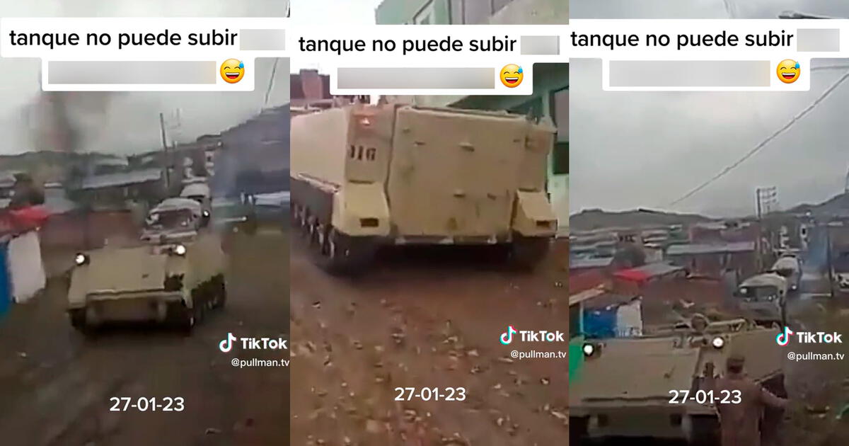 TikTok viral Perú Vehículo del Ejército peruano intenta subir un