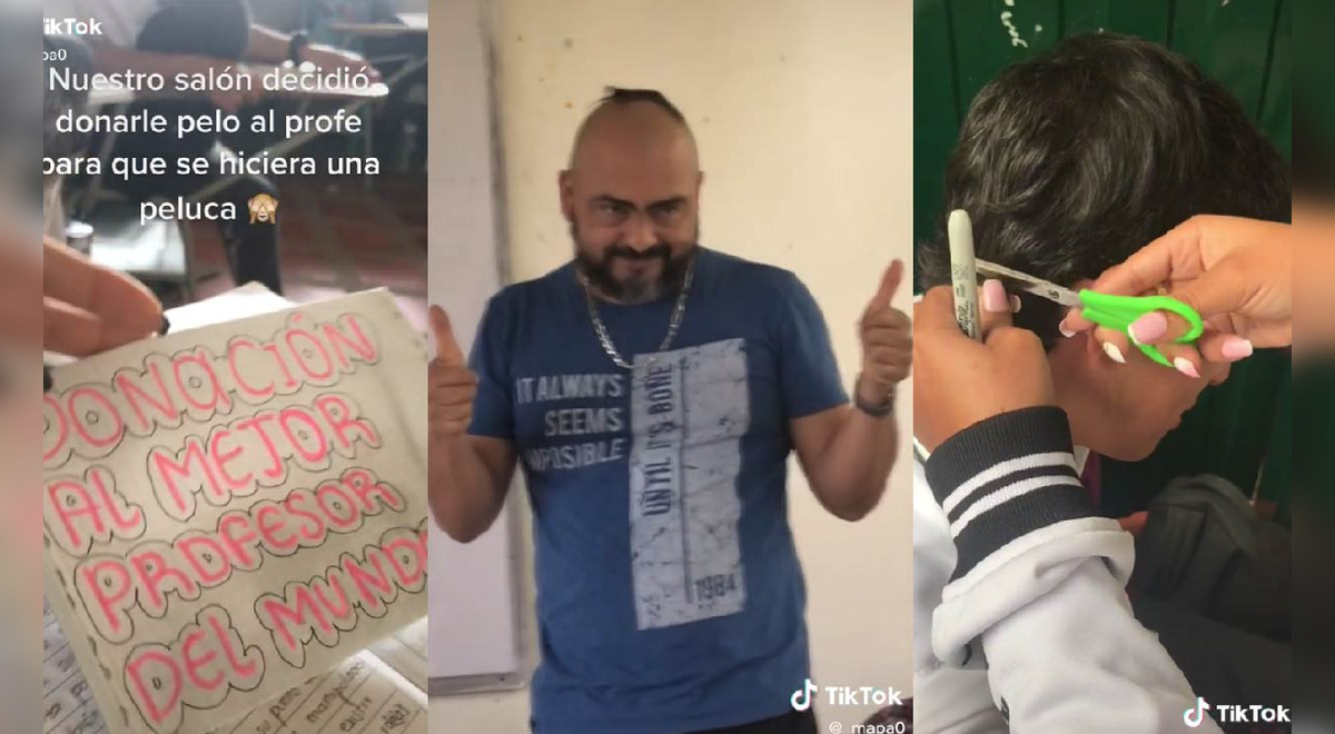 Tiktok Viral Escolares Se Unen Para Donarle Cabello A Su Profesor