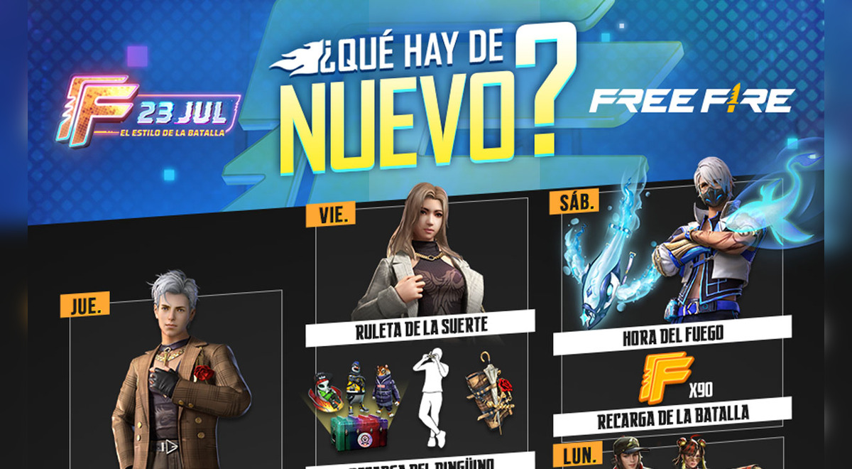 Free Fire Publica Agenda Semanal Del De Julio Al De Agosto Con