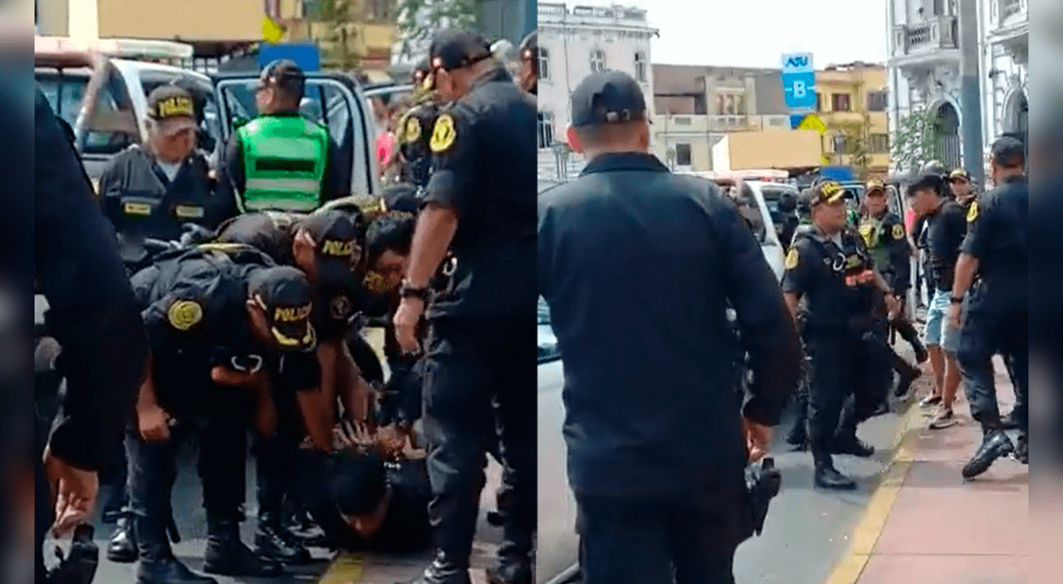 Marcha En Lima Pnp Detiene A Ciudadano Que Protestaba En Plaza Dos De