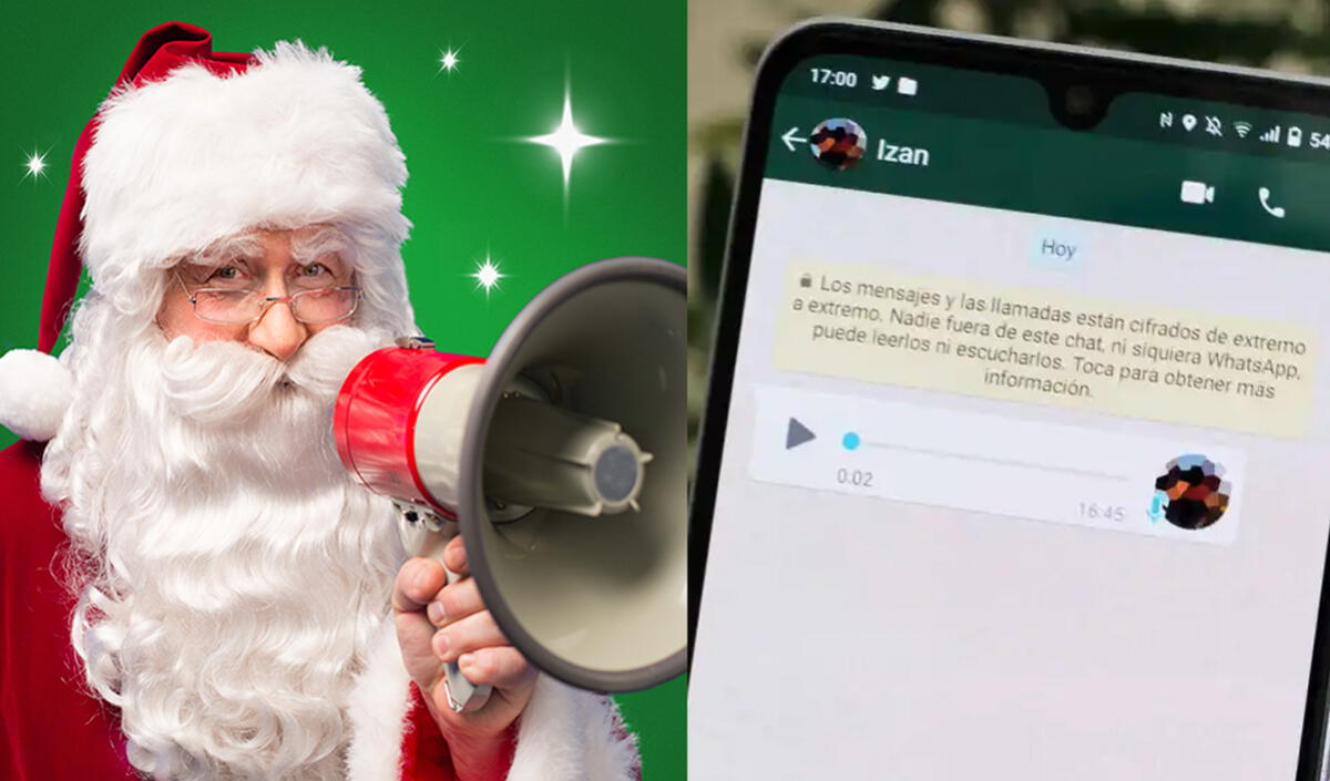 WhatsApp cómo enviar audios con la voz de Santa Claus para saludar a