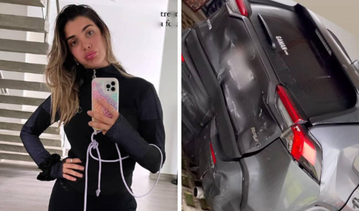 Korina Rivadeneira enseña cómo quedó su camioneta tras choque con auto