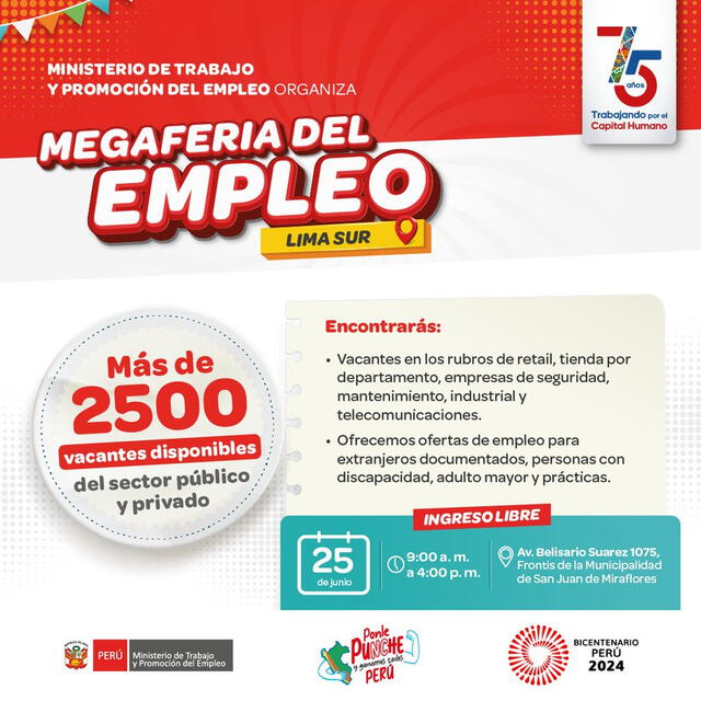 Maraton De Empleo Este Y De Junio En San Juan De Lurigancho