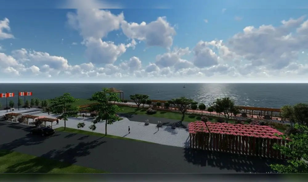 Mirador de la Perla en proyección de la municipalidad del distrito.