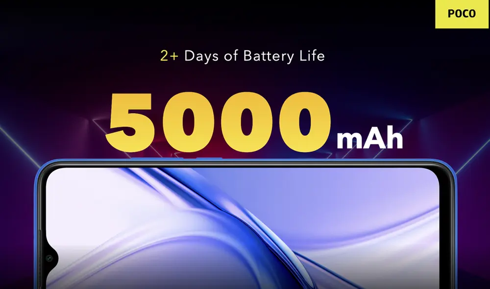 Batería de 5.000 mAh. | Foto: Poco India Batería de 5.000 mAh. | Foto: Poco India