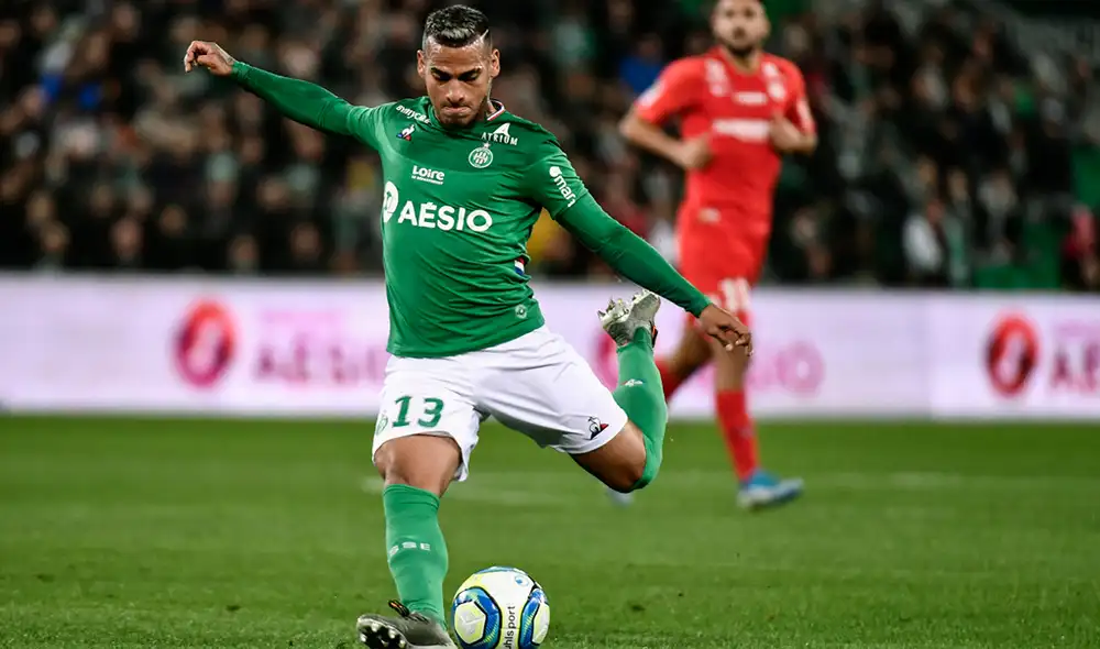Miguel Trauco (Saint Étienne, Ligue 1). Foto: AFP. Miguel Trauco (Saint Étienne, Ligue 1). Foto: AFP.