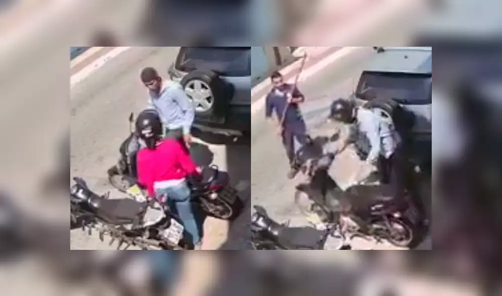 Facebook: Sujeto intentó robarse una motocicleta, pero vecinos le dieron la lección de su vida [VIDEO]