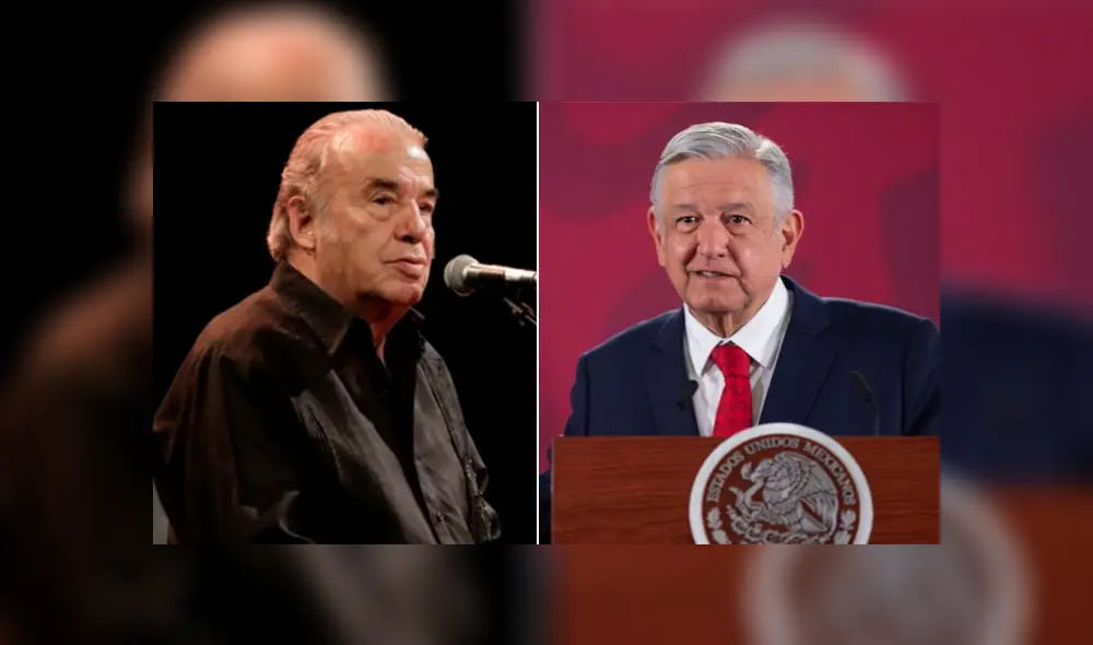 López Obrador envió un afectuoso saludo al cantautor mexicano y a los demás enfermos de coronavirus. (Foto: Composición) López Obrador envió un afectuoso saludo al cantautor mexicano y a los demás enfermos de coronavirus. (Foto: Composición)