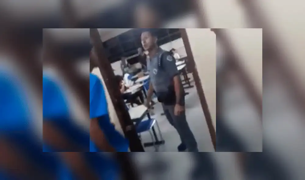 Policías agreden y amenazan a estudiantes en el interior de una escuela