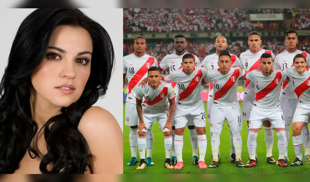 Así Maité Perroni alienta a la Blanquirroja antes del Perú vs Dinamarca [FOTOS]