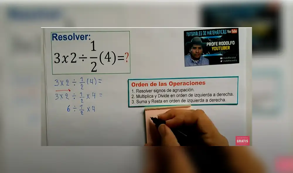 Desliza para ver cómo se resuelve este reto matemático de Facebook. Foto: Captura. Desliza para ver cómo se resuelve este reto matemático de Facebook. Foto: Captura.