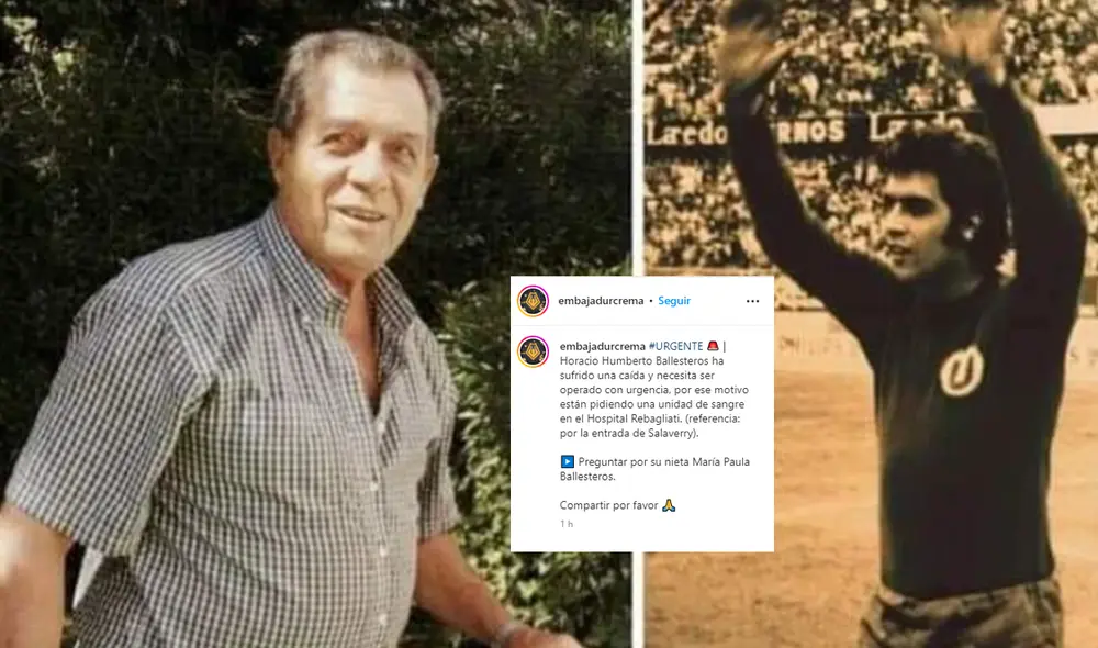 Humberto Horacio Ballesteros fue arquero de la 'U' en la década de los 70. Foto: Instagram/Embajadur Crema