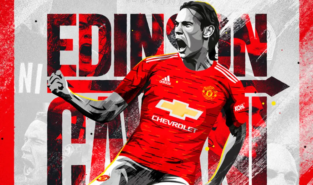 Edinson Cavani firmó por una temporada con el Manchester United. Foto: @ManUtd
