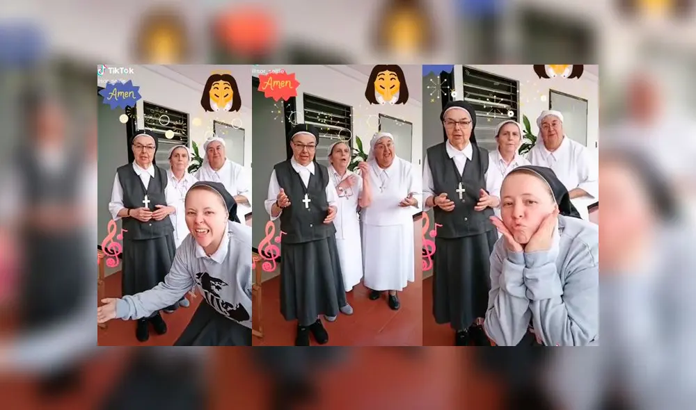 Desliza las imágenes para ver la divertida coreografía que protagonizó un grupo de alegres monjas en Facebook y TikTok. Foto: Tiktok Desliza las imágenes para ver la divertida coreografía que protagonizó un grupo de alegres monjas en Facebook y TikTok. Foto: Tiktok