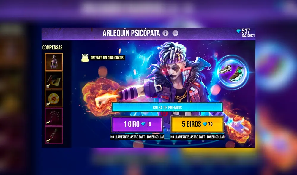 La promoción de Free Fire inicia hoy 22 de agosto. Foto: Garena.