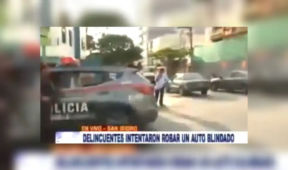 Delincuentes intentaron asaltar un vehículo blindado en San Isidro [VIDEO]