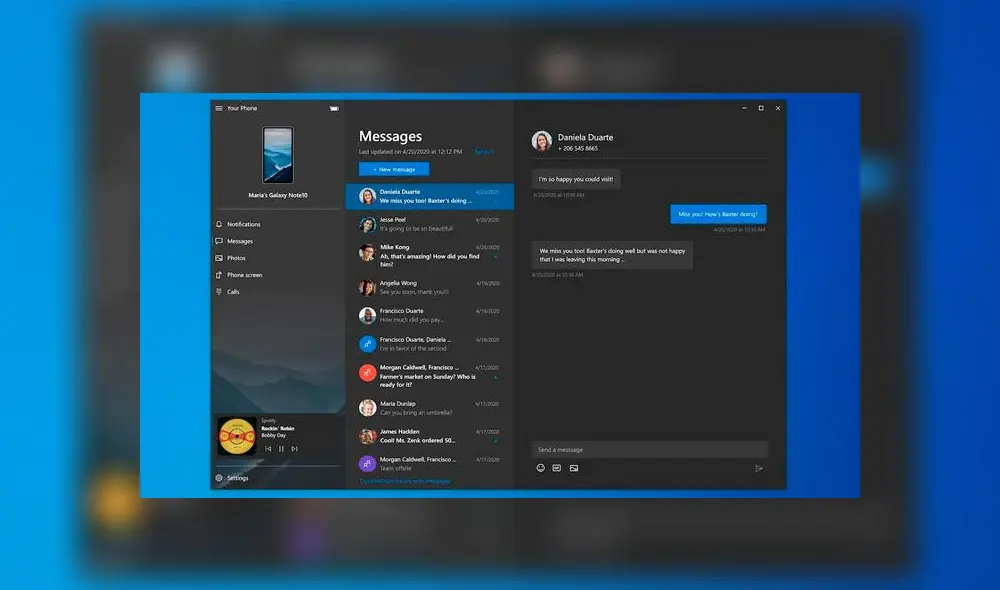 Microsoft ha ido ampliando las funciones de Tu teléfono