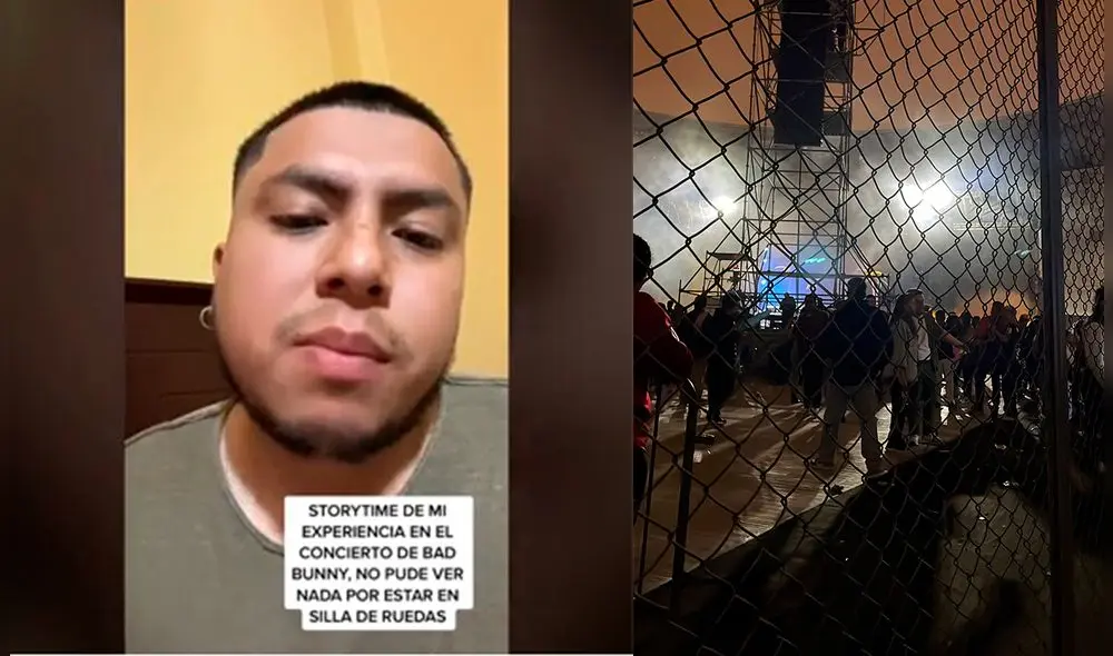 Según indecopi es irregular que en los conciertos exista una sola zona para personas con discapacidad. Foto: composición LR/Tiktok y Twitter de Marcelo Serrano Según indecopi es irregular que en los conciertos exista una sola zona para personas con discapacidad. Foto: composición LR/Tiktok y Twitter de Marcelo Serrano