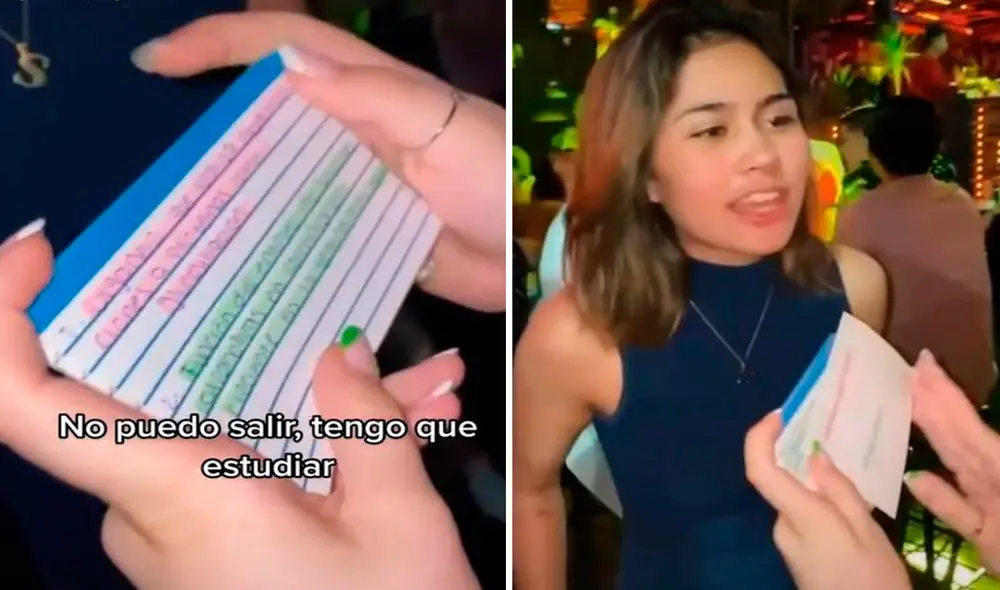 Cada vez que respondía bien una pregunta para su próximo examen, la joven tomaba un poco de trago como recompensa. Foto: composición LR/TikTok/@paulina_zapataaa