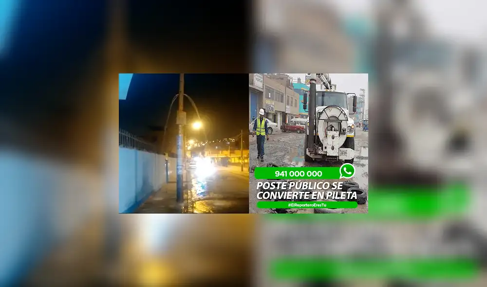 Reportero Ciudadano: Insólito, poste público se convierte en pileta Reportero Ciudadano: Insólito, poste público se convierte en pileta