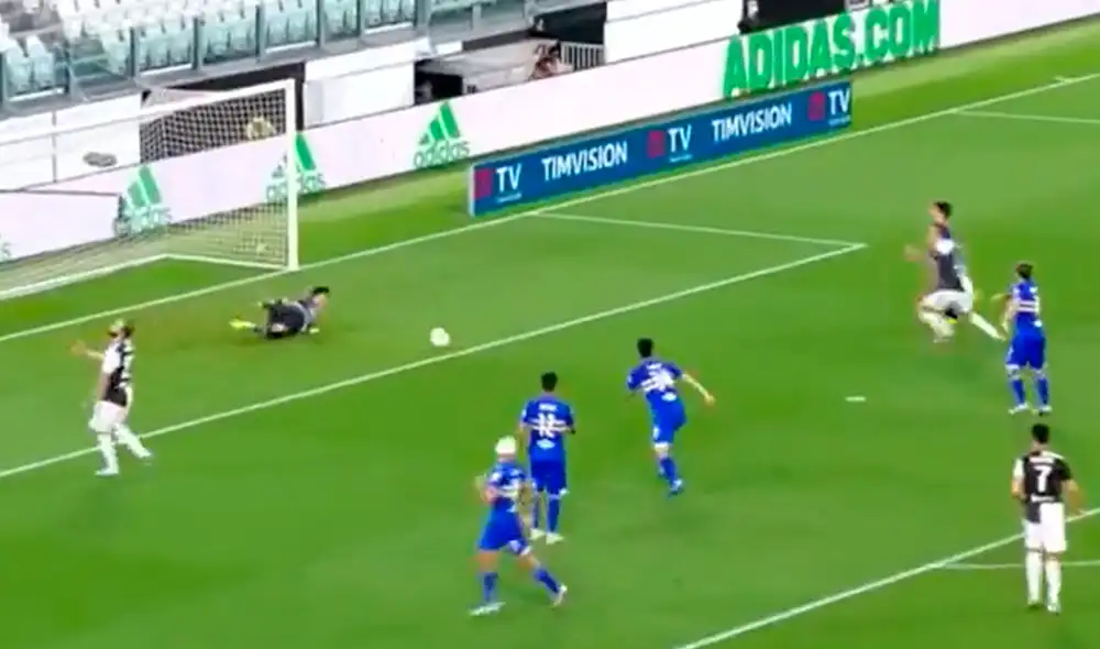 Cristiano Ronaldo: el gesto de Gonzalo Higuaín tras no recibir pase del portugués. Captura AS TV