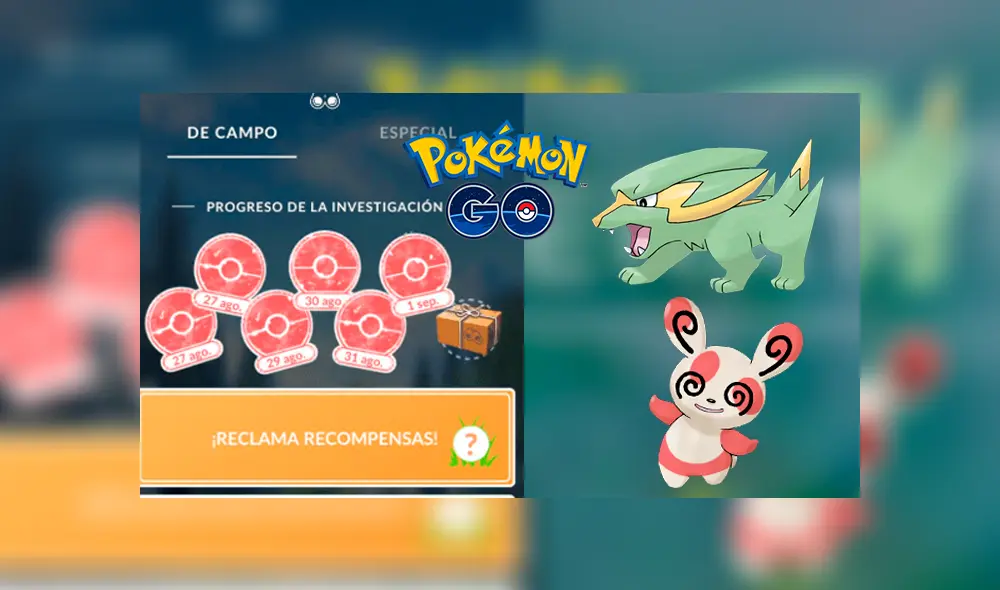 Lista de investigaciones y recompensas del mes de septiembre y octubre en Pokémon GO.