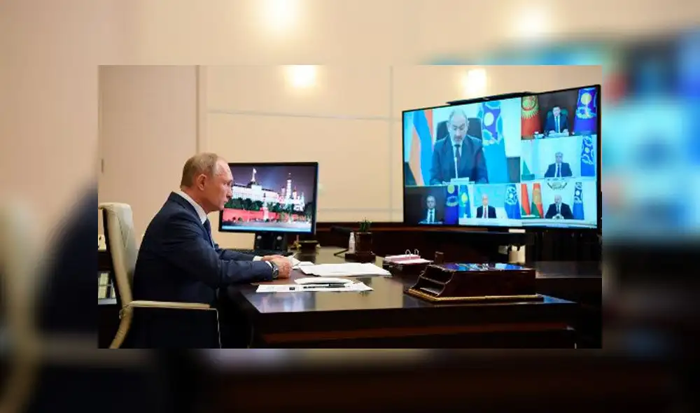 El presidente ruso que se han producido más de dos millones de vacunas Sputnik V en el país euroasiático. Foto: AFP El presidente ruso que se han producido más de dos millones de vacunas Sputnik V en el país euroasiático. Foto: AFP