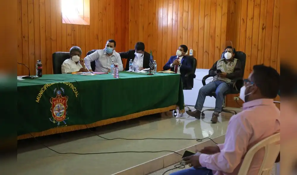 Reunión entre autoridades. Foto: Municipalidad de Sullana.