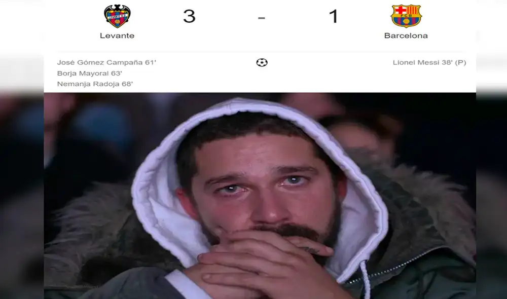 Barcelona tropezó en la Liga Santander a manos del Levante que le dio vuelta al partido y los hilarantes memes no se hicieron esperar en redes sociales. Barcelona tropezó en la Liga Santander a manos del Levante que le dio vuelta al partido y los hilarantes memes no se hicieron esperar en redes sociales.
