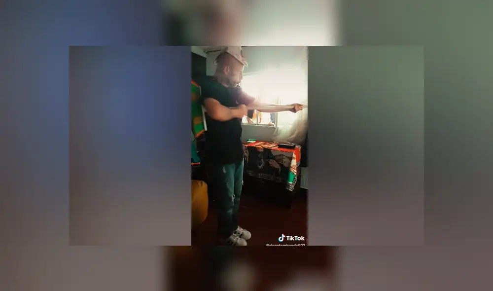 Desliza las imágenes para ver algunas escenas de la peculiar parodia que hizo este joven padre junto a sus hijos. Foto: Ricardo Miranda /TikTok